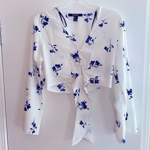 FOREVER 21 | Long Sleeve Crop Top Blouse